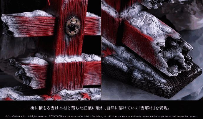 雕像多角度展示，全方位呈现战斗动态感