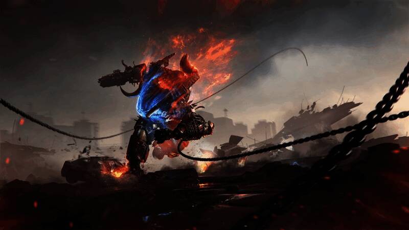 《钢铁猎手》游戏封面,展示未来感十足的机甲战斗场景