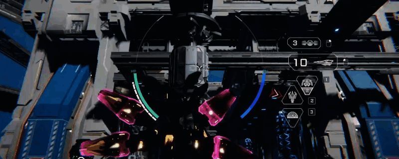 鸣神机甲在高地上使用隐身技能准备偷袭敌人，背景为未来科技风格战场