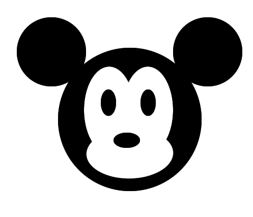 最终完成的米老鼠头像效果图展示