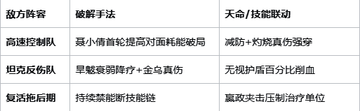 多种对手阵容对比分析图，帮助玩家快速识别弱点
