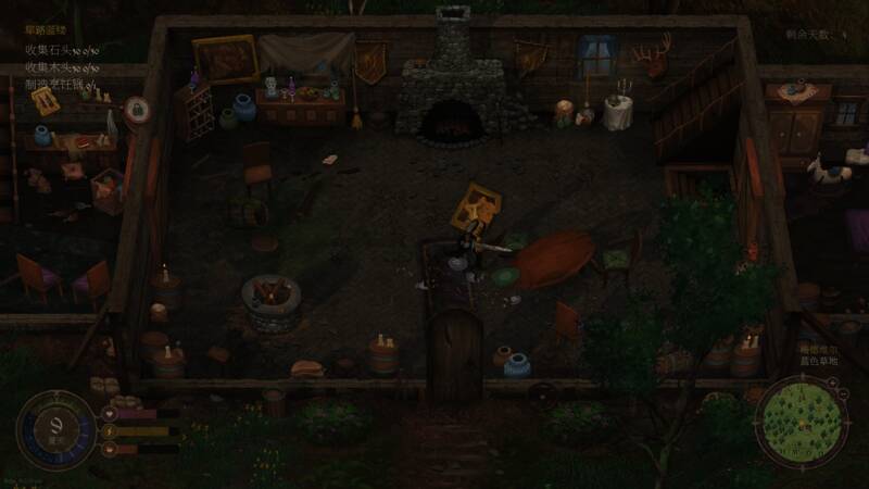 广阔的手绘风格地图全景,展示六大地理区域与三座主要城镇的分布