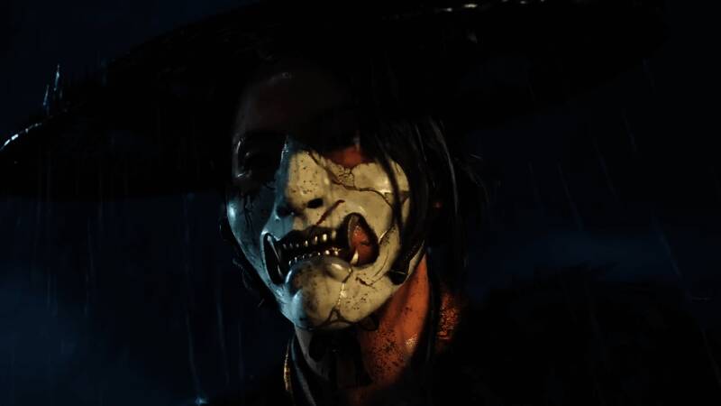 DualSense手柄特写,展示触摸板上的阿津剪影图案与整体配色协调统一