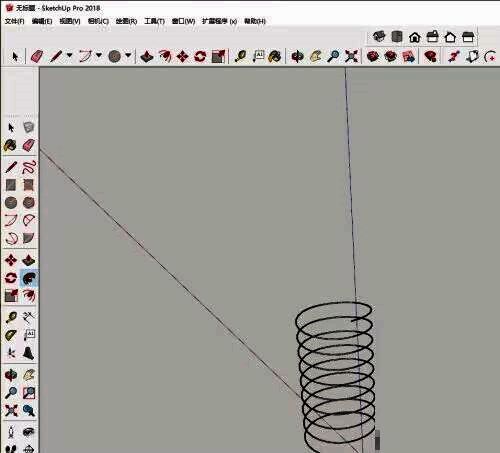 草图大师视图界面截图,突出显示工具栏位置