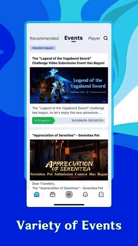 米游社APP界面展示游戏资讯与社区互动功能