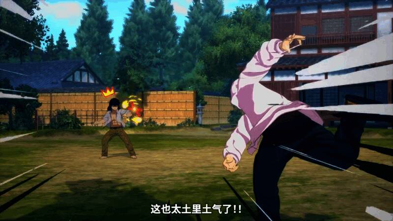 战斗场景特写，角色动作流畅，环境破坏特效精细