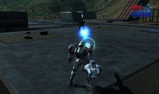 异灵敢达使用可变式杖型步枪进行普通射击,弹道精准且威力十足