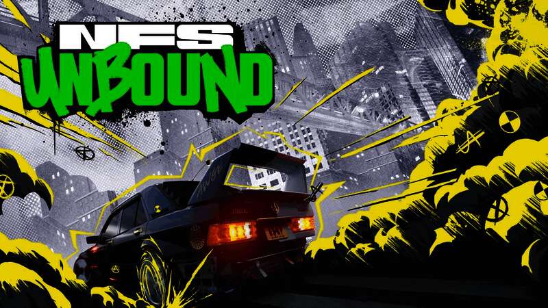 《极品飞车》系列封面合集展示,背景为城市夜景与炫酷跑车