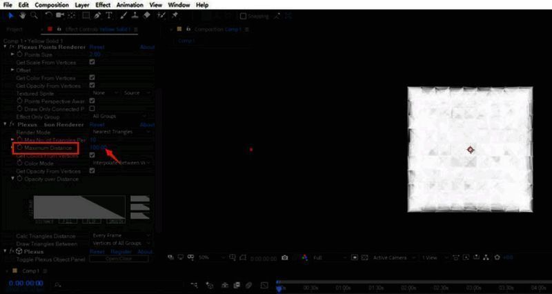 Maximum Distance参数设置界面,展示参数滑块与数值输入框