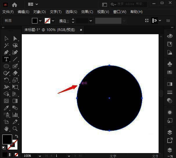 鼠标悬停在圆形路径上显示路径提示的界面截图