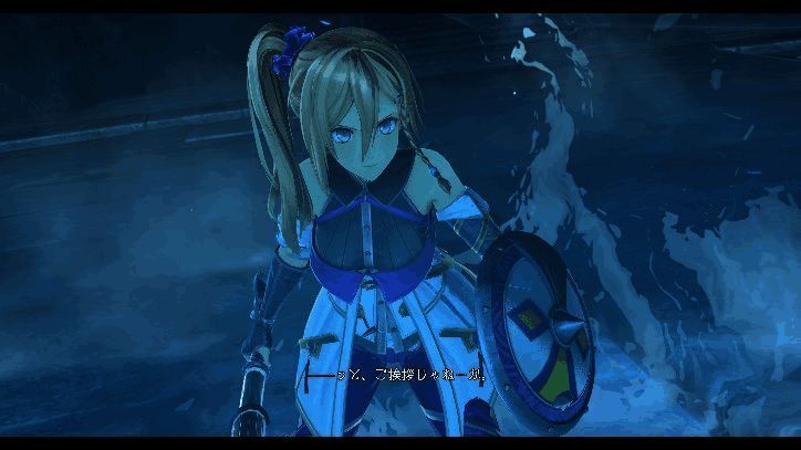 BOSS战画面,亚特鲁与巨型敌人激烈对战