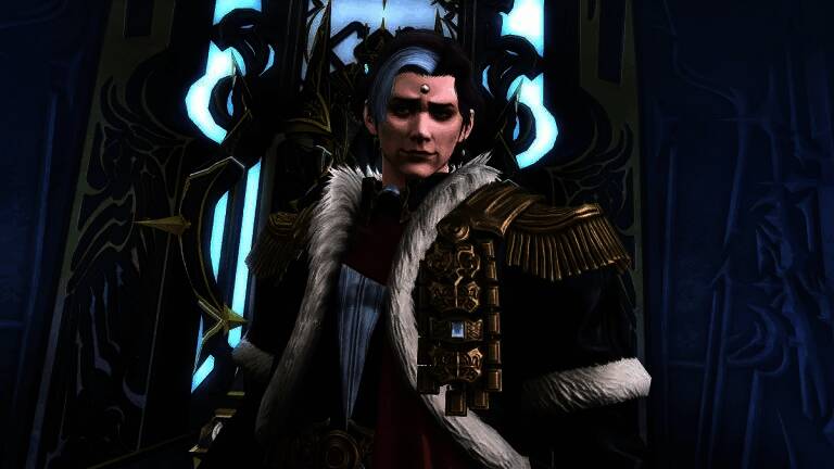 《最终幻想14》游戏界面截图,展示角色在艾欧泽亚大陆探索的精美画面