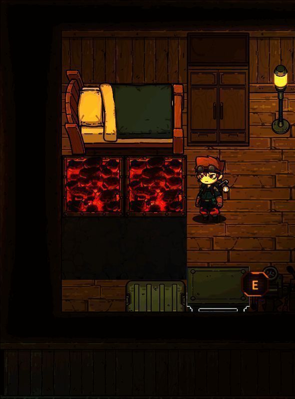 操作示意图展示如何通过床与火地板循环触发死亡与复活