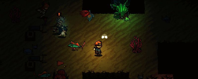 《地心归途》中玩家在不同田地中种植多种农作物的场景，作物种类繁多，分布有序