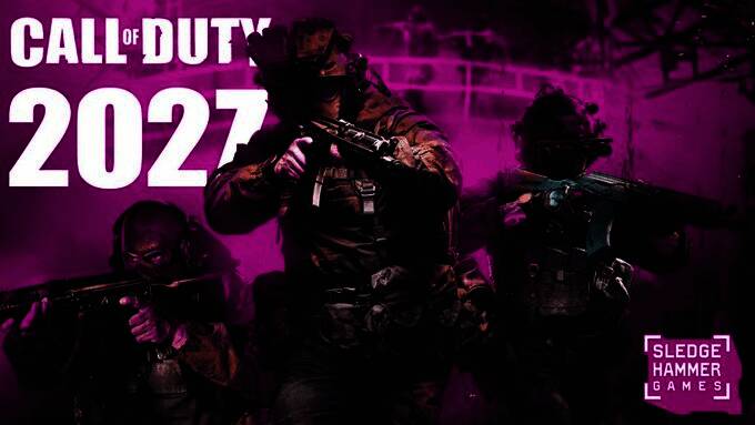 使命召唤2027新子系列宣传图,展示现代城市背景下的战斗场景