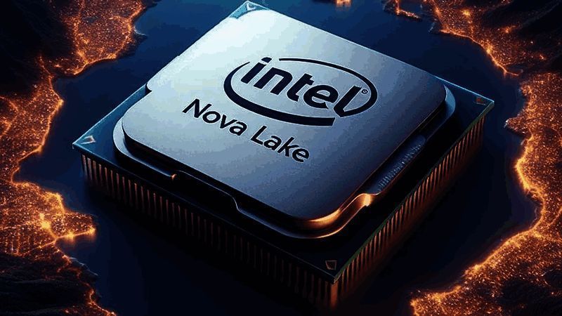 英特尔总部大楼外观，玻璃幕墙映射出科技企业的冷峻氛围