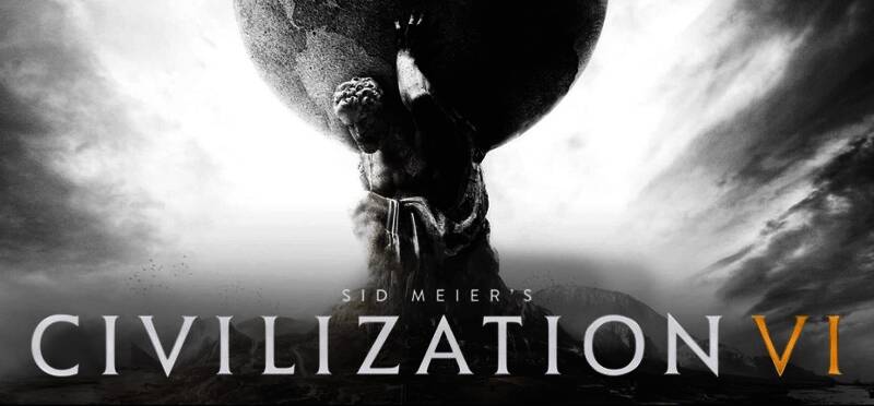 《文明6》游戏封面展示,背景为文明发展历史的拼图设计