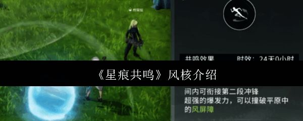 玩家在维尔古城附近与英雄草产生共鸣的场景，周围环绕着神秘能量光环