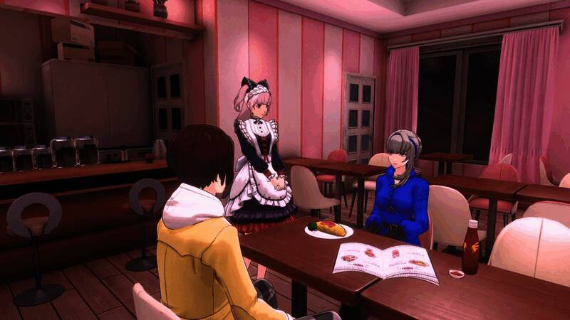 游戏主界面展示，角色立绘精美，背景为霓虹闪烁的东京街头