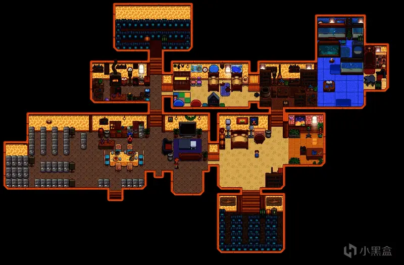 住宅升级完成后的全貌,包含厨房与婴儿室结构