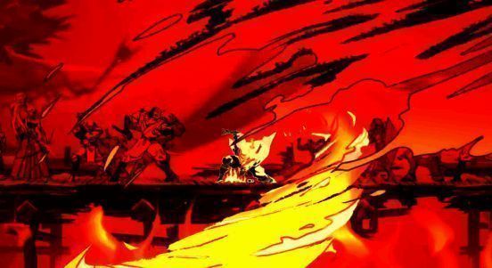 主角乔·武藏挥舞武器,动作细节刻画精细,战斗节奏紧凑