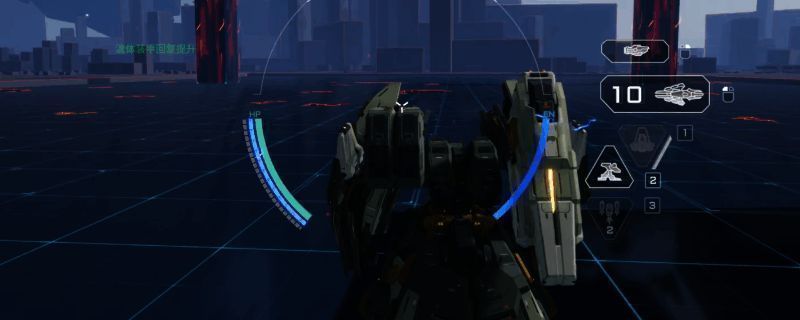 剑龙机甲在战场上释放烟雾,进行火力压制的战斗画面