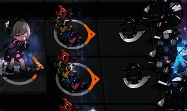 电弧在战斗中释放技能,多个电力装置同时发动攻击,画面充满科技感与能量波动