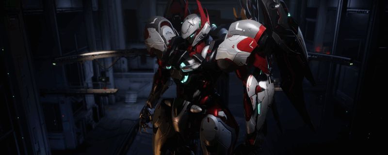 飞景机甲红异端高达涂装配色效果图，展示多种颜色的协调搭配