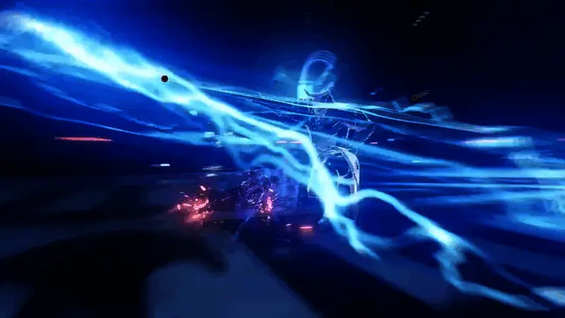 Boss释放大招瞬间，主角闪避动作流畅，背景特效震撼