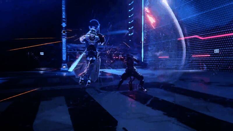 战斗场景全景截图，环境破坏与技能特效交织，场面宏大