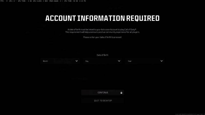 动视客服页面说明文档节选,解释为何需要收集出生日期信息