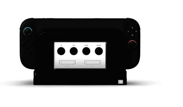 底座正面特写,清晰可见四个GC手柄插槽,细节还原度极高