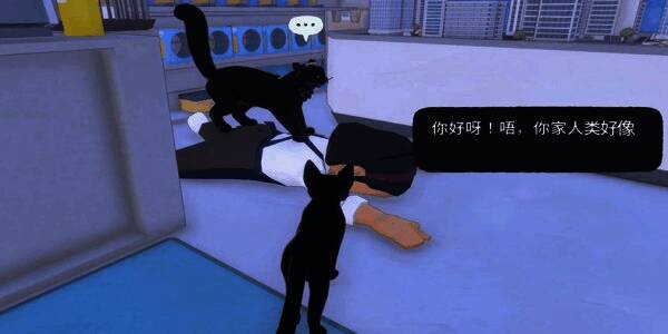 玩家角色站在商店门口准备进入,背景是黄昏下的城市街景