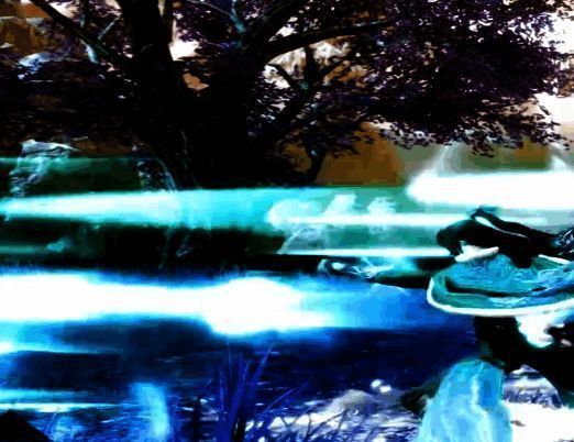 角色挥舞长枪释放问天枪决，枪影如龙席卷全场，敌人纷纷倒地