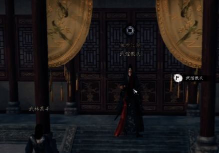 玩家在洛城茶楼小巷与NPC郑松对话,周围环境古色古香,充满市井气息