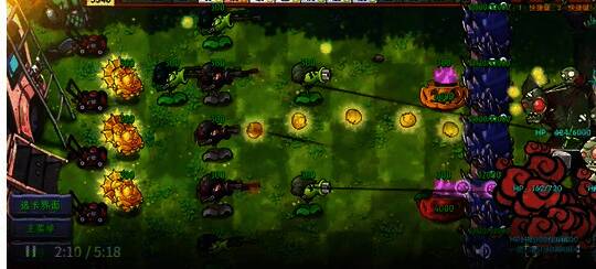 死神狙击射手释放大招瞬间,画面中央爆炸火光四溅,前方一整排僵尸被炸飞