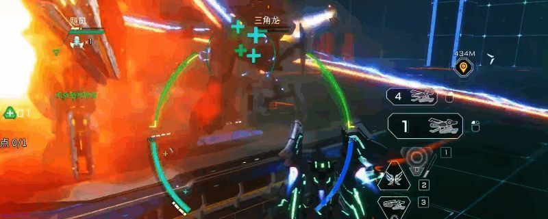 卢米纳尔机甲在战场上灵活移动,为己方载具提供治疗支援,周围有能量光效环绕