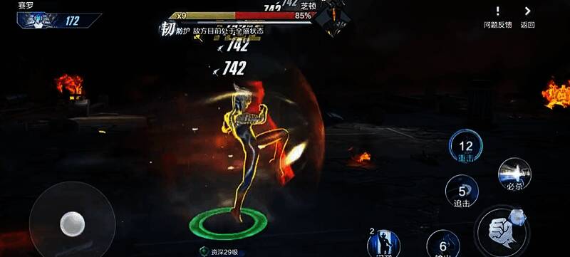 玩家在副本中释放技能,赛罗集束射线横扫全场,大量小怪被击飞