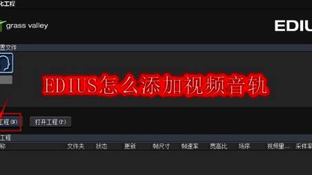 EDIUS软件主界面展示，界面中包含时间轴、预览窗口和工具栏，整体布局清晰专业