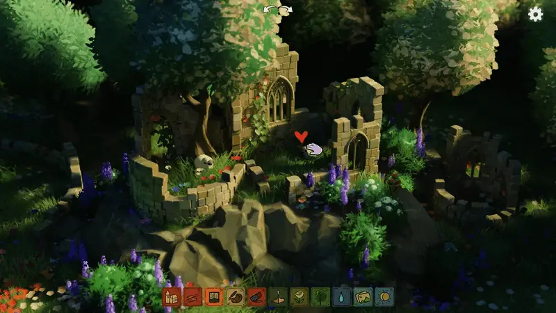 一位玩家坐在虚拟小屋前，阳光洒落，周围是绿意盎然的田园风光，画面温馨宁静