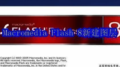 Macromedia Flash 8软件主界面展示,界面简洁,包含菜单栏与时间轴区域
