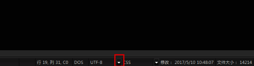 底部编码区域点击下拉箭头,弹出多种编码选项菜单