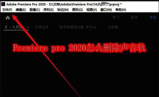 Premiere Pro 2020主界面展示,左侧为项目面板,右侧为时间轴和预览窗口