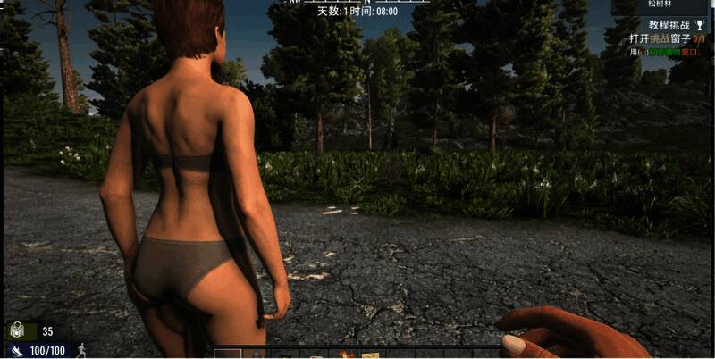 玩家驾驶自制摩托车在荒野中疾驰,背景为夕阳下的废土景象