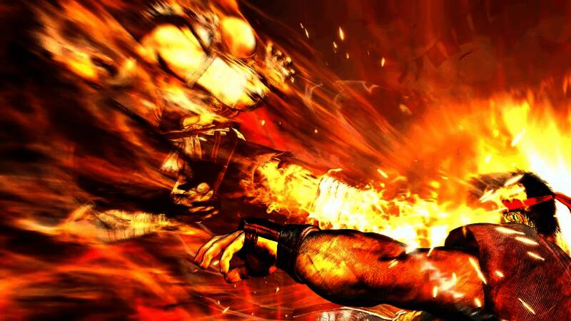 沙加特在战斗中摆出标志性泰拳起手式,双臂高举,气势逼人