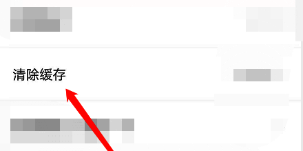 设置页面中的清除缓存按钮界面,显示缓存大小及清除操作提示