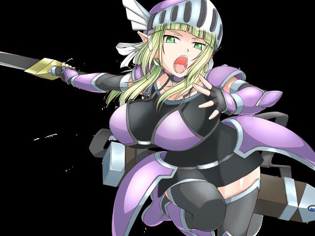 《悲剧的精灵》游戏主视觉图，精灵少女玛丽站在昏暗的城镇背景下，眼神忧郁而坚定