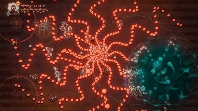 玩家驾驶飞船在咖啡星轨道上飞行，激光束击碎星球表面，飞溅出大量金色光效和咖啡豆图标