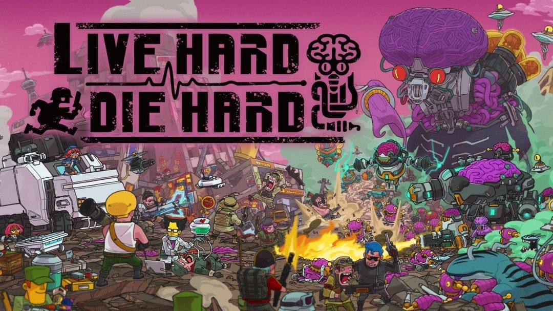 《LIVE HARD,DIE HARD》战场指挥界面，显示伤员治疗、资源调配与战斗指令