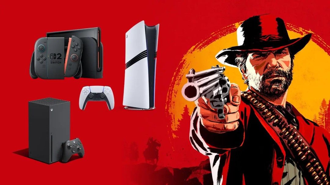 任天堂Direct发布会预告画面,背景为Switch2主机与游戏角色剪影,气氛神秘